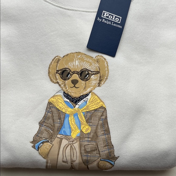 Polo Ralph Lauren Polo Bear Fleece Crewneck Sweatshirt in Ivolry color - Picture 6 of 12